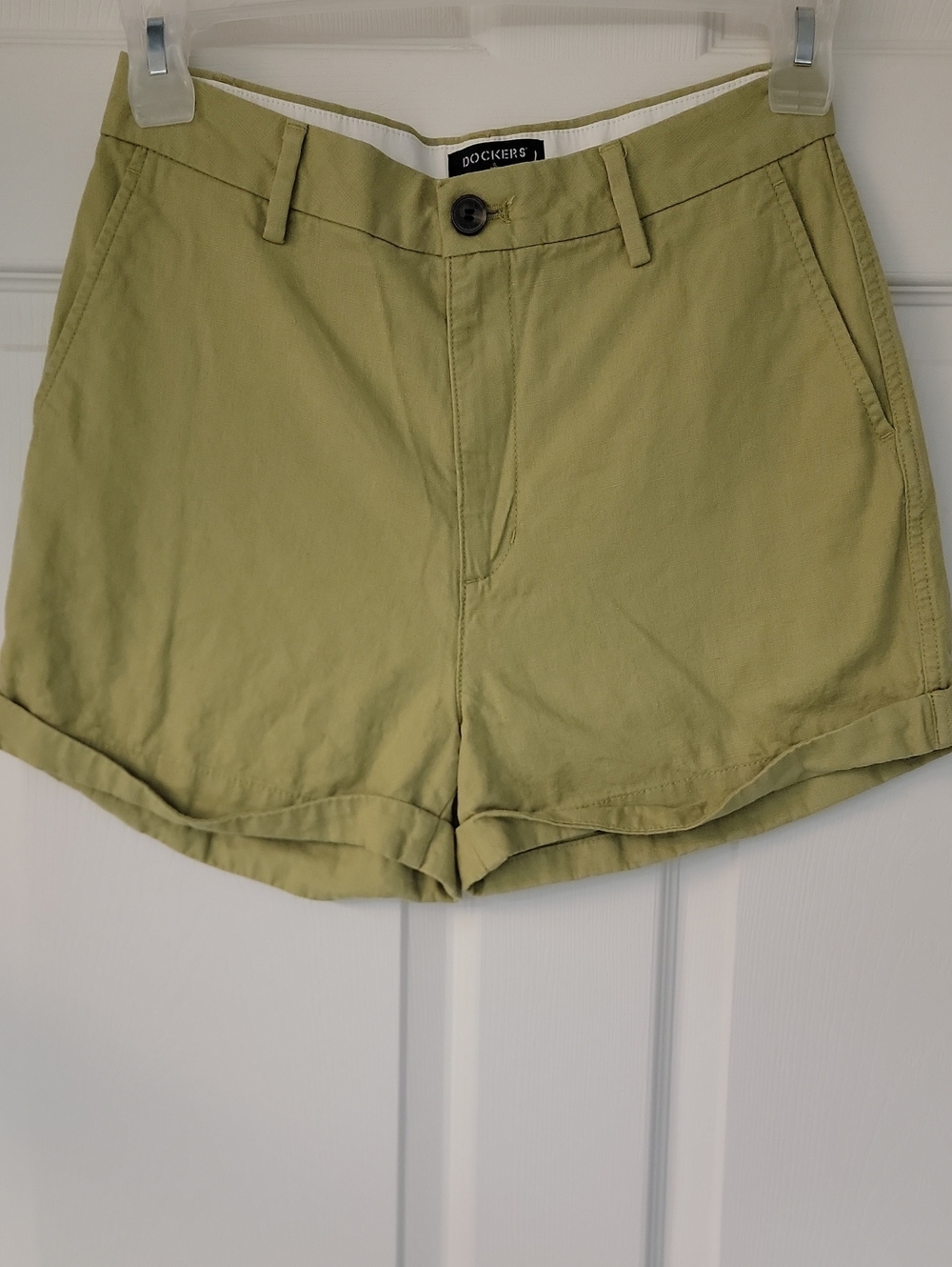 Dockers Olive Chino Cuffed Women's Shorts